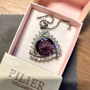 Pilier Millennium Purple Gemstone Necklace